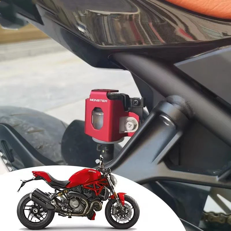 

Fit For Ducati Monster 821 Monster821 2018 CNC Motorcycle Rear Brake Fluid Reservoir Guard Cover Protector Oil Tank Protection