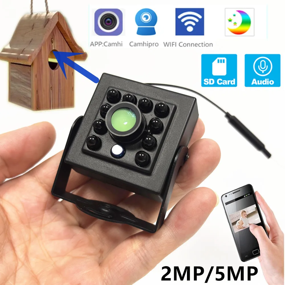 WiFi Bird Box Camera POE 5MP 2MP IPC Easy Installation to Most of Bird House Birdhouse Feeders Nesting with Night Mode IR CUT