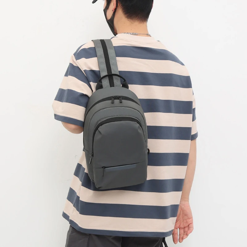 Men's Chest Bag New 2026 Spring/Summer Bag Single Shoulder Double Back Dual purpose Backpack Multi functional Shoulder Bag