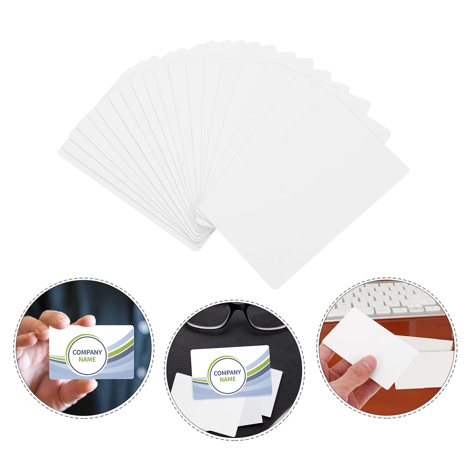 

20pcs Aluminum Business Card Blanks Metal Sublimation Lightweight Custom Blank Cards For Diy Business Id Cards Dual