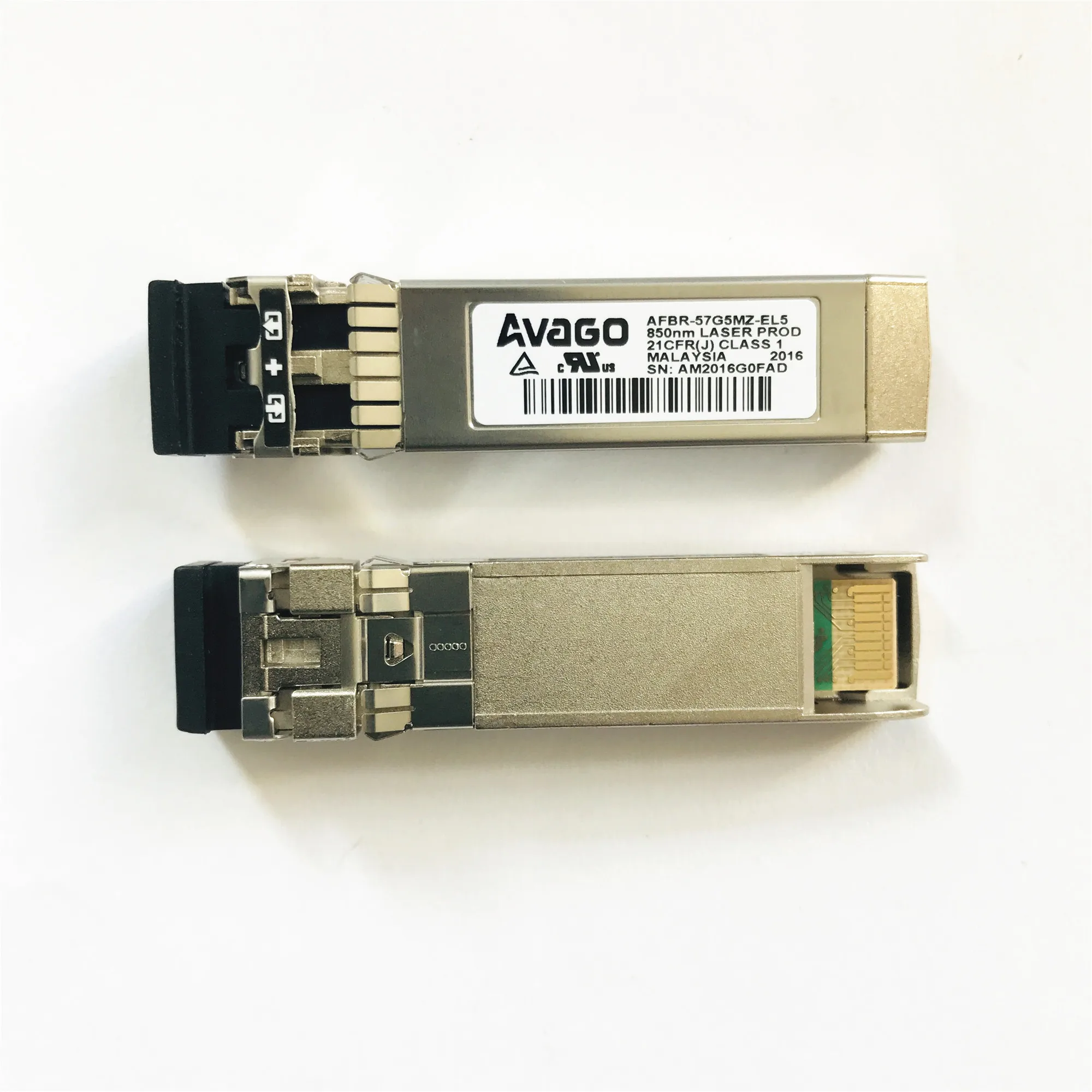 Avago AFBR-57G5MZ-EL5 32G 850NM Sfp + Fibre Channel Kaart Multimode Dual Fiber Transceiver Module Avago 32G Sfp + fiber Switch
