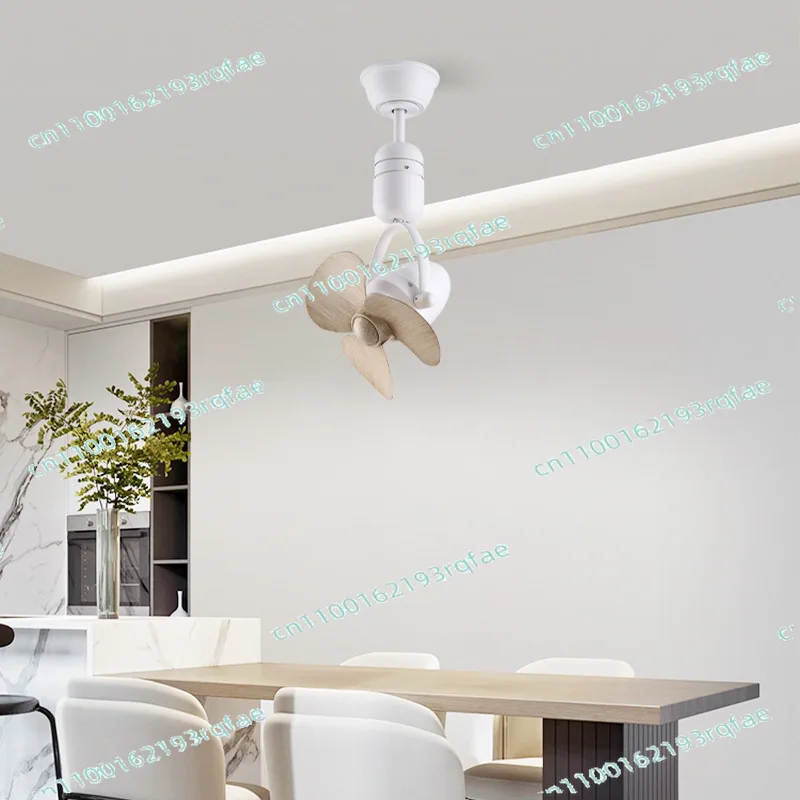 Mini Oscillating Hanging Fan Wall Mount Fan Vintage Creative Inverter Fan Light for Cafe Study Bedroom Bar