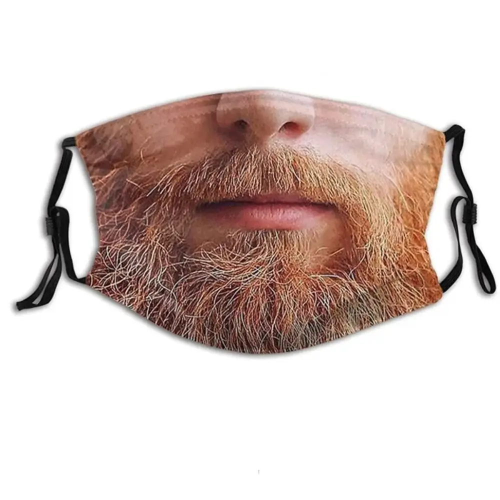 

Facial Expression 3D Three-dimensional Mask Breathable Personality Funny Printed Mask Cotton Imitation Party Cosplay Mask Men