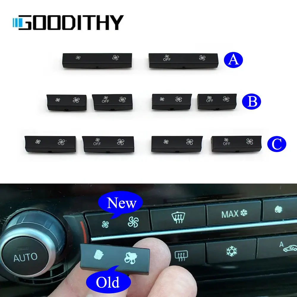 Air Conditioning Heater Climate Fan Volume Control Ac Button Cap Cover Replacement For BMW 5 6 7 Series F10 F11 F01 F02 F06 F15