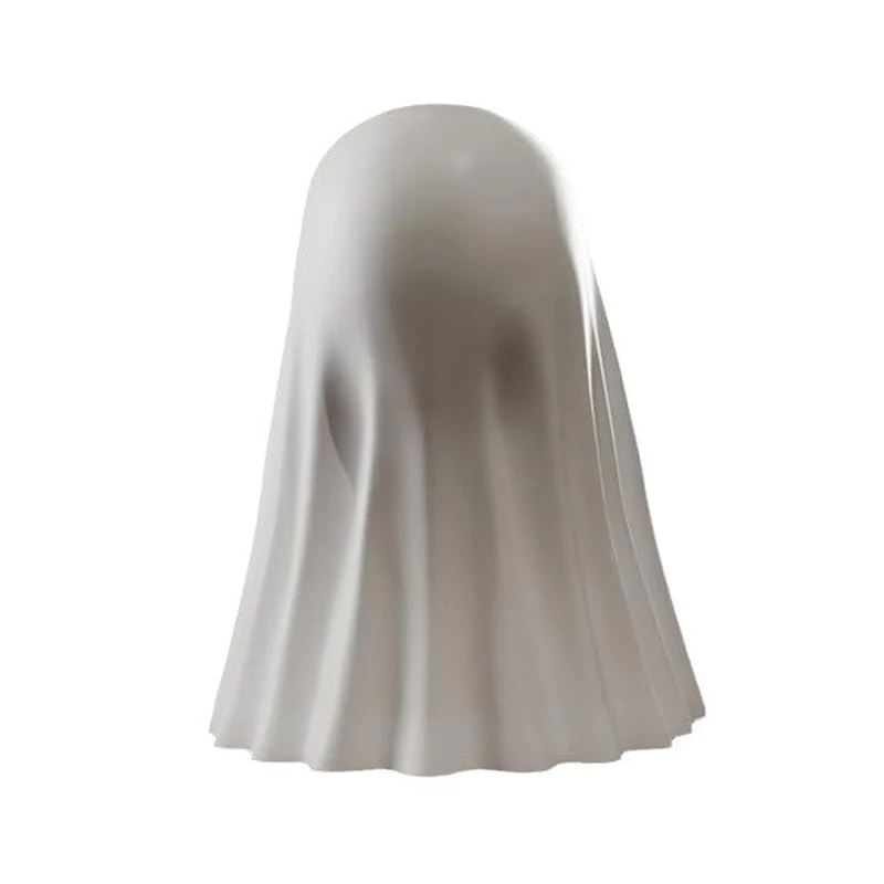 Middle Finger Cute Ghost Statue Horror Scary Ghost Model Ornament Halloween Spooky White Ghost Party Decoration Decorative