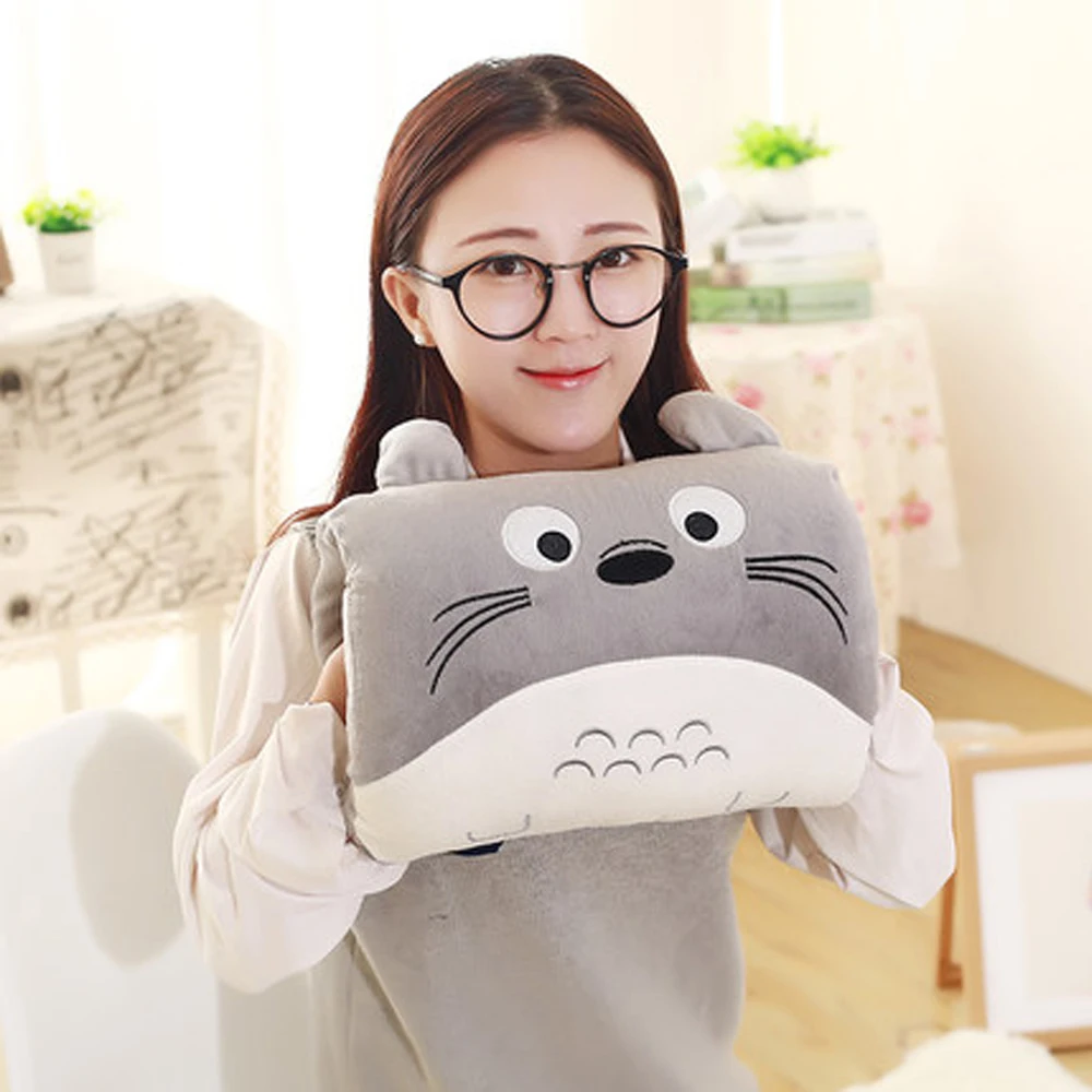 Super Cartoon Cute Nap Pillow Creative Hand Warmer Pillow Cartoon Warm Gloves Cylindrical Pad Glove Pillow Plush Toy Girl