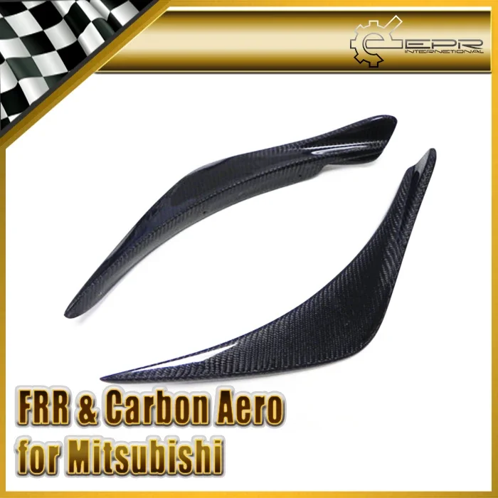 

Автомобильные аксессуары для Mitsubishi Lancer Evolution EVO 8, передний бампер из углеродного волокна в стиле Ralliart, Canard, глянцевое волокно RA, комплект кузова