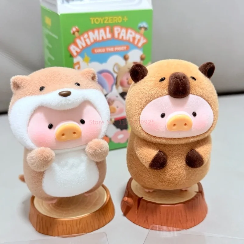 متوفر في المخزون الأصلي لولو الخنزير الحيوان سلسلة الحفلات صندوق أعمى لطيف أصبع عمل الشكل الفيل أنيمي الدمى اللعب الهدايا الساخن