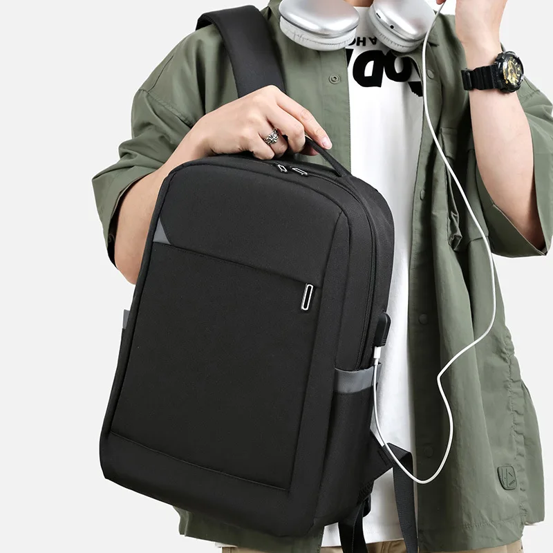 Large-capacity casual backpack multi-functional lightweight and simple schoolbag commuter computer bag men and women