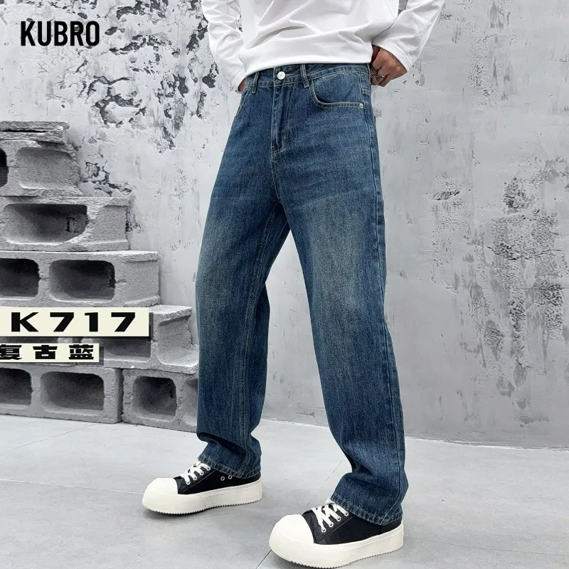 

Mens Elastic Jeans Relaxed Men's Solid Autumn Winter Business Causal Thicken Jeans Loose Classic Cowboys Young Man Denim Pants