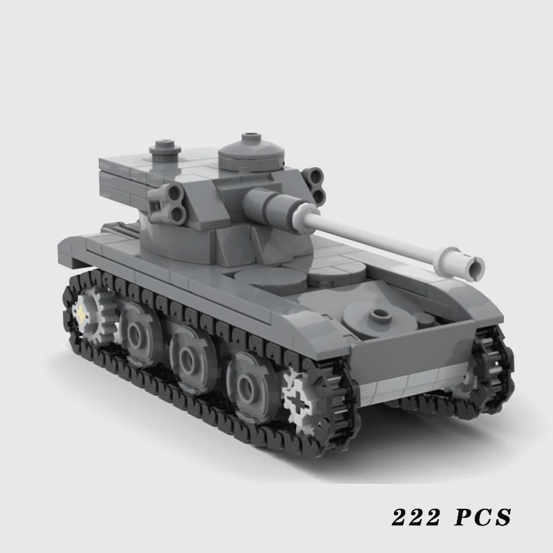 Military Equipment Amx-13 Light Tank 1:42 Scale MOC Building Block Assemble Model Display Toys Child Christmas Gifts