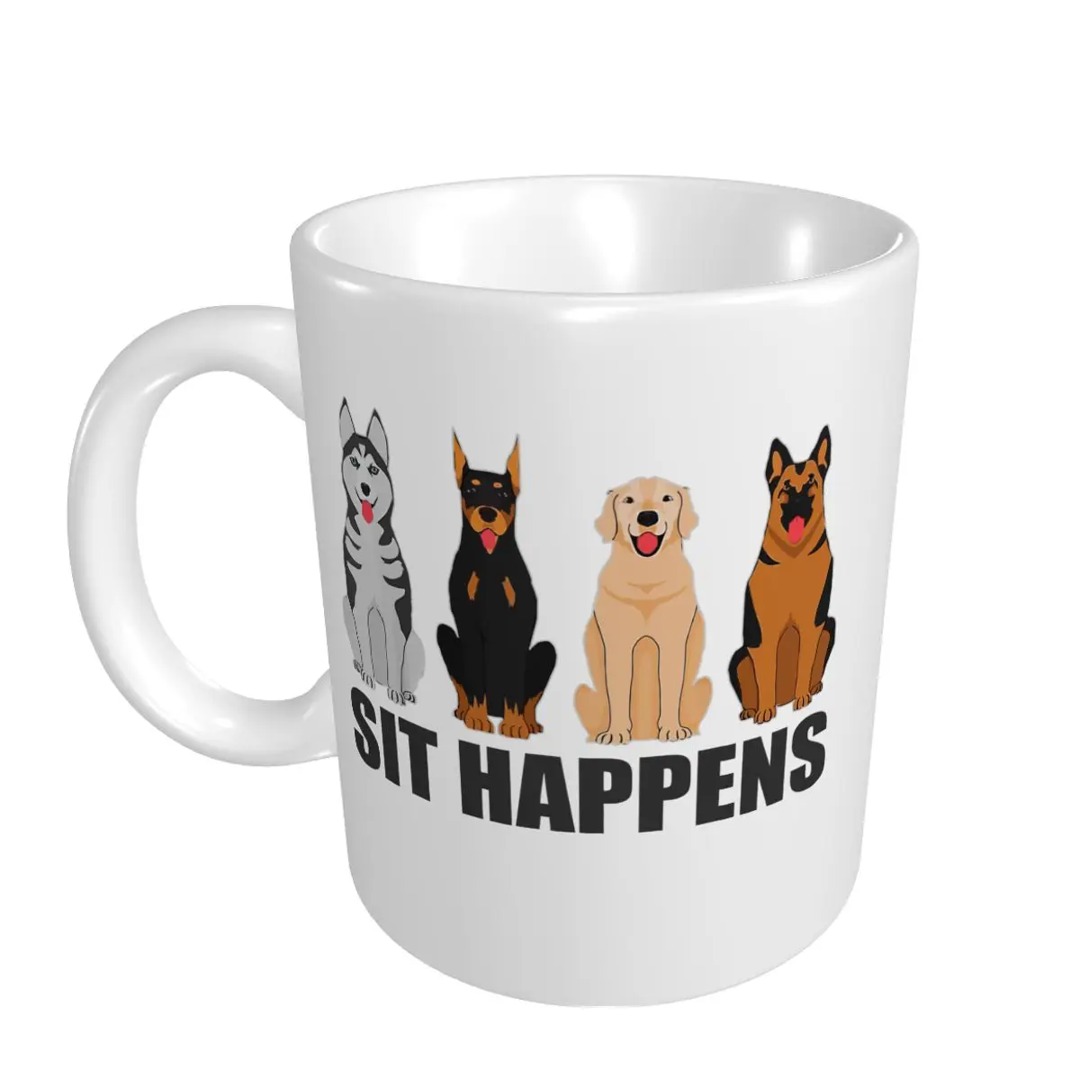 Mark Cup Mug Dog Lover Saint Bernard German Shepherd Husky Huskies Malinois Labrador Doberman Dog Coffee Mugs Tea Milk Water