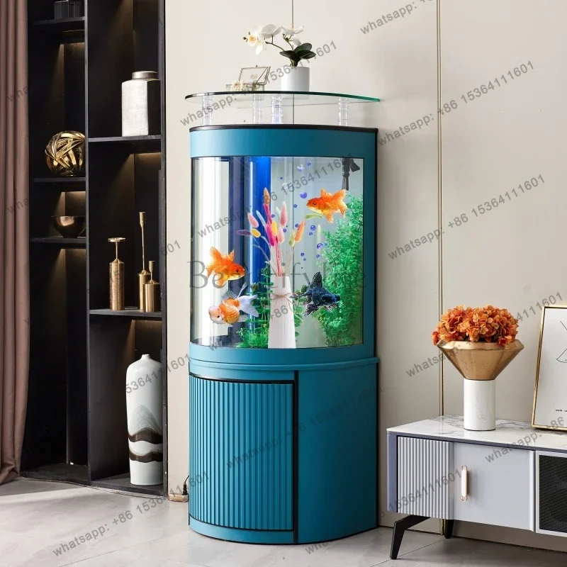 Semicircle Fish Globe Household Glass Change Water Ecological Bottom Filter Floor Aquarium
