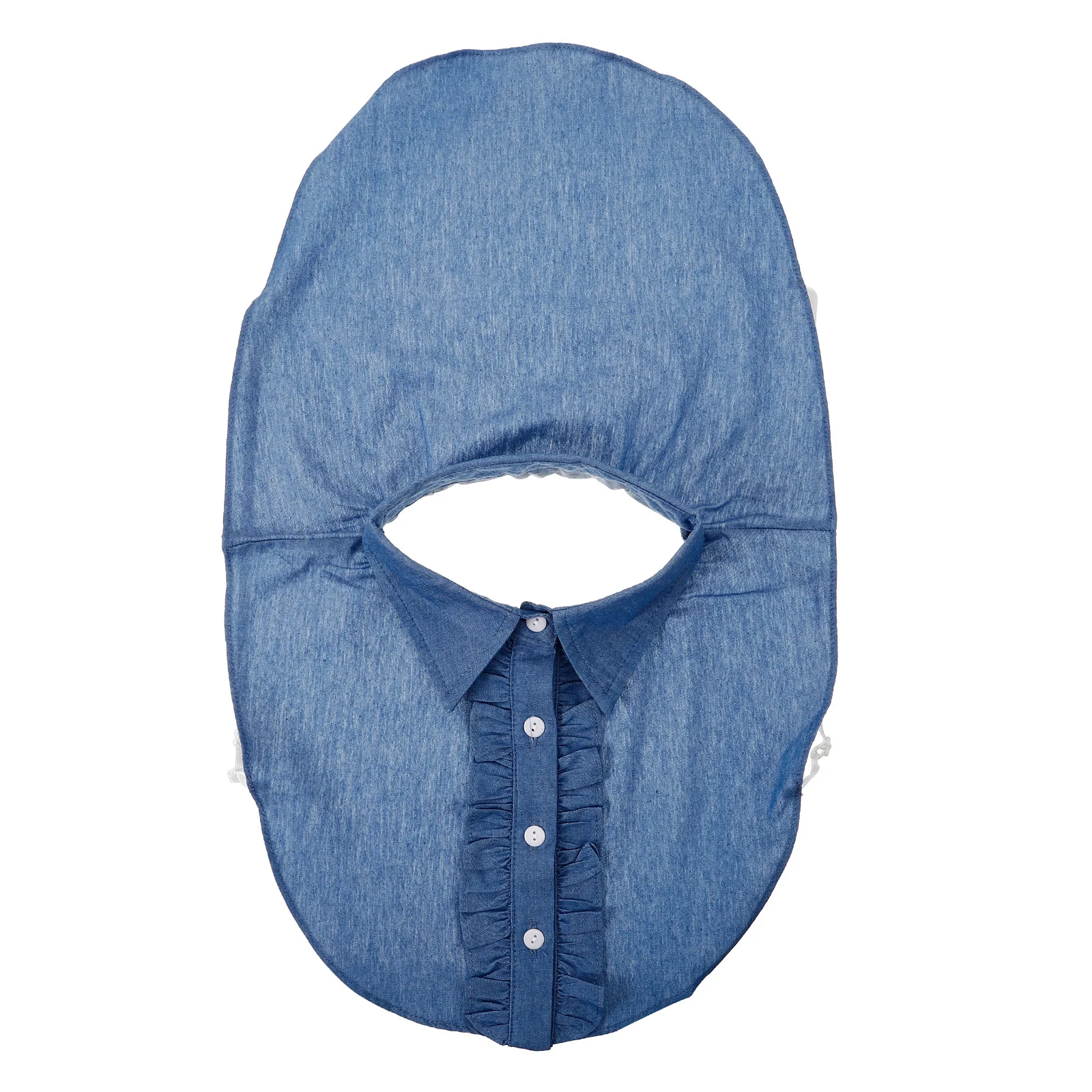 قطعة واحدة من الياقة المزيفة القابلة للفصل، ياقة كاذبة من قماش الدنيم للسيدات، إكسسوار ملابس أنيق مثالي للفساتين والبلوزات #3