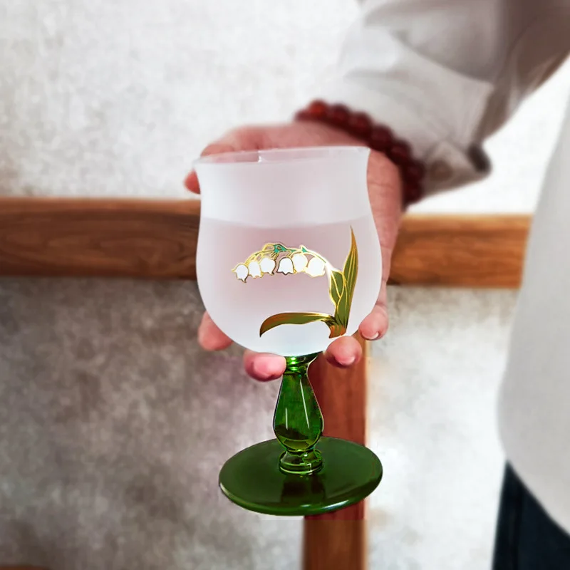 

LTT crystal glass medieval goblet creative couple coffee handmade red wine cup