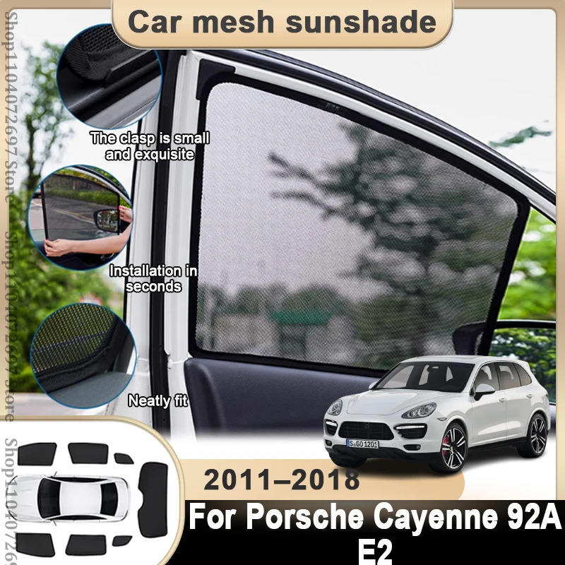 

For Porsche Cayenne 92A E2 2011 2012 2013 2014 2015 2016 2017 2018 Magnetic Car Sunshades Windshield Sunshade Cover Protector
