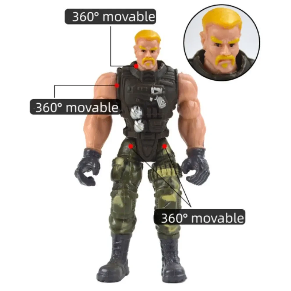 6 pçs/set Guerreiro Elite Force Figura de Ação Militar Brinquedos com Armas 10cm Terrorista SWAT Equipe para Crianças Presente