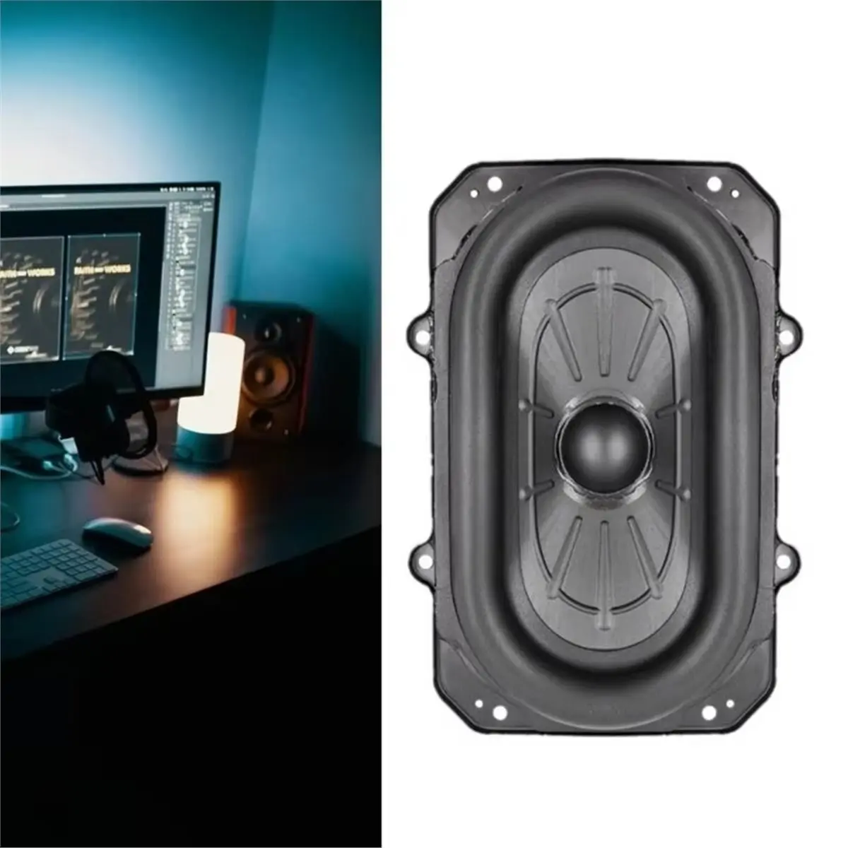 Oval Woofer Sound Speaker System Loud 80W Power 3 Ohm Impedance and 0.05-2kHz Frequency for Boombox3