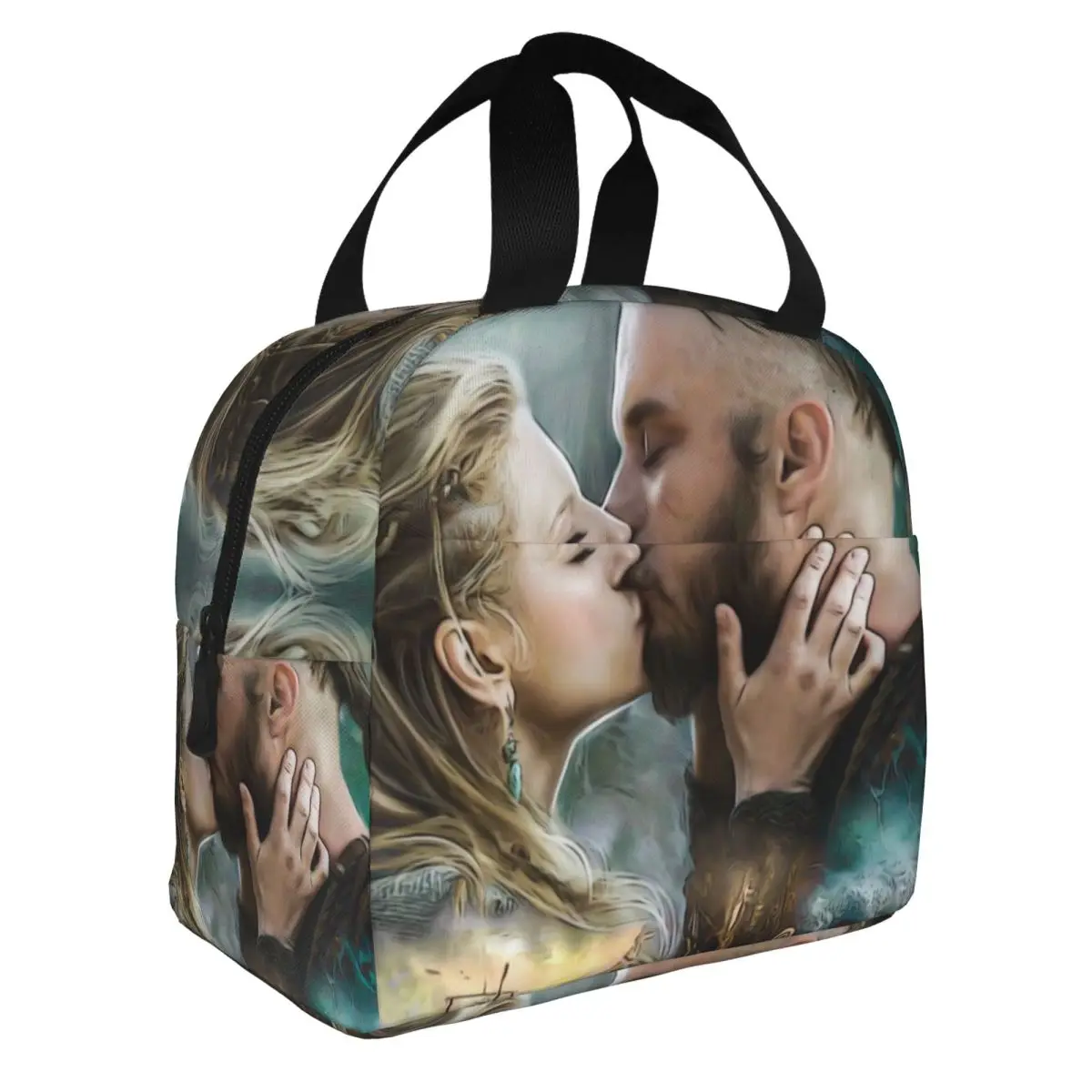 Viking Lagertha Ragnar Lothbrok Insulated Lunch Bag for Women Resuable Norse Valhalla Warrior Cooler Thermal Lunch Tote Beach