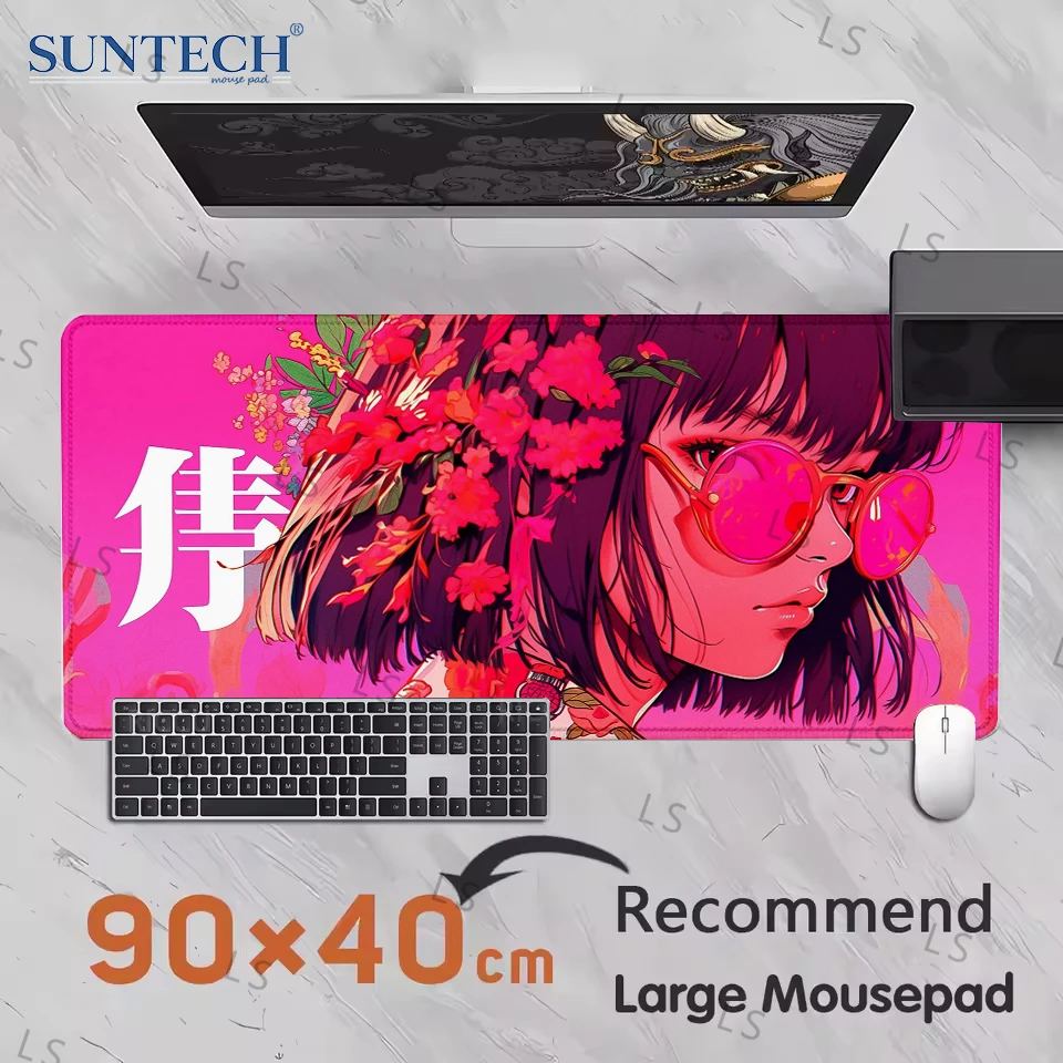 Modern fashion sense Mouse pad large Black 400X900 PC Computer Keyboard XXL Japanese Desk mat Office interior accessories rug