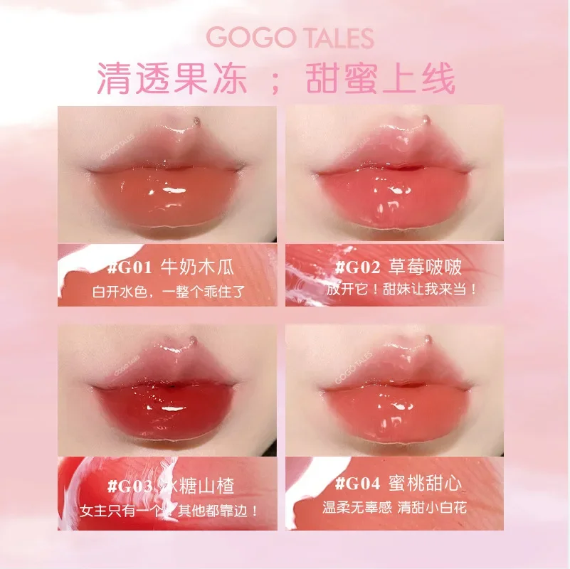 GOGO TALES Mirror Lip Gloss Moisturizing Clear Korean Vegan Liquid Lipstick Lip Plumper Gloss