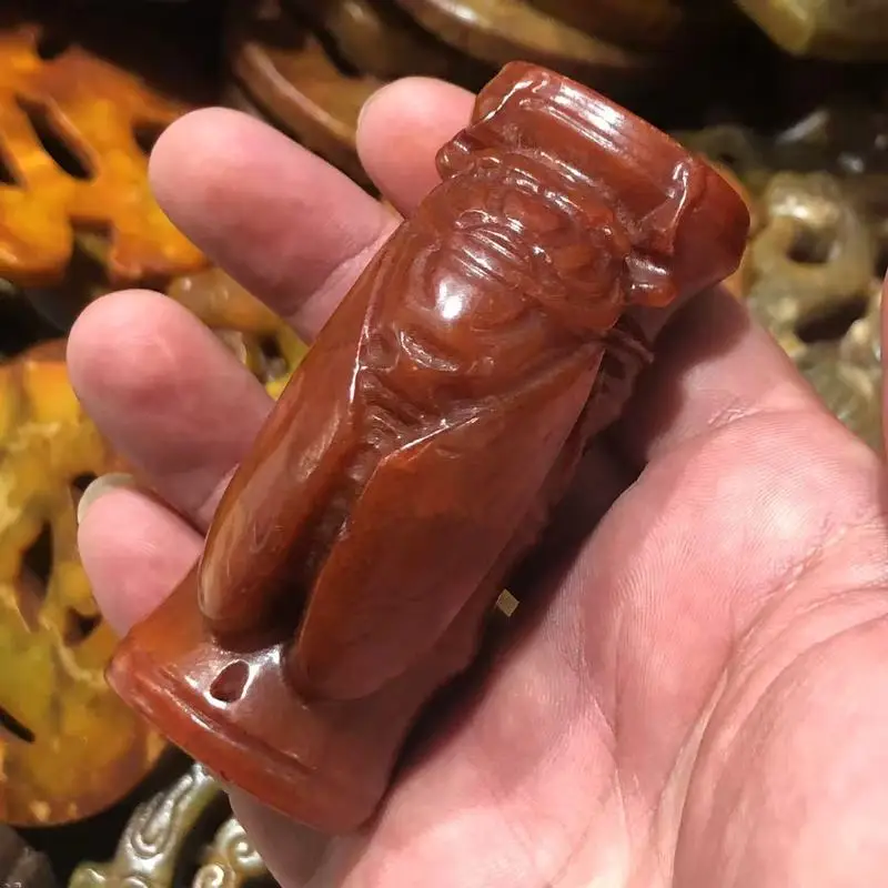 Xiu Jade antique hand-held ornament, car keychain pendant, tea pet, necklace, craft item