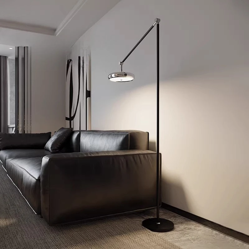 Italian minimalist fishing lamp floor lamp living room atmosphere bedroom bedside reading lamp eye protection advanced sense