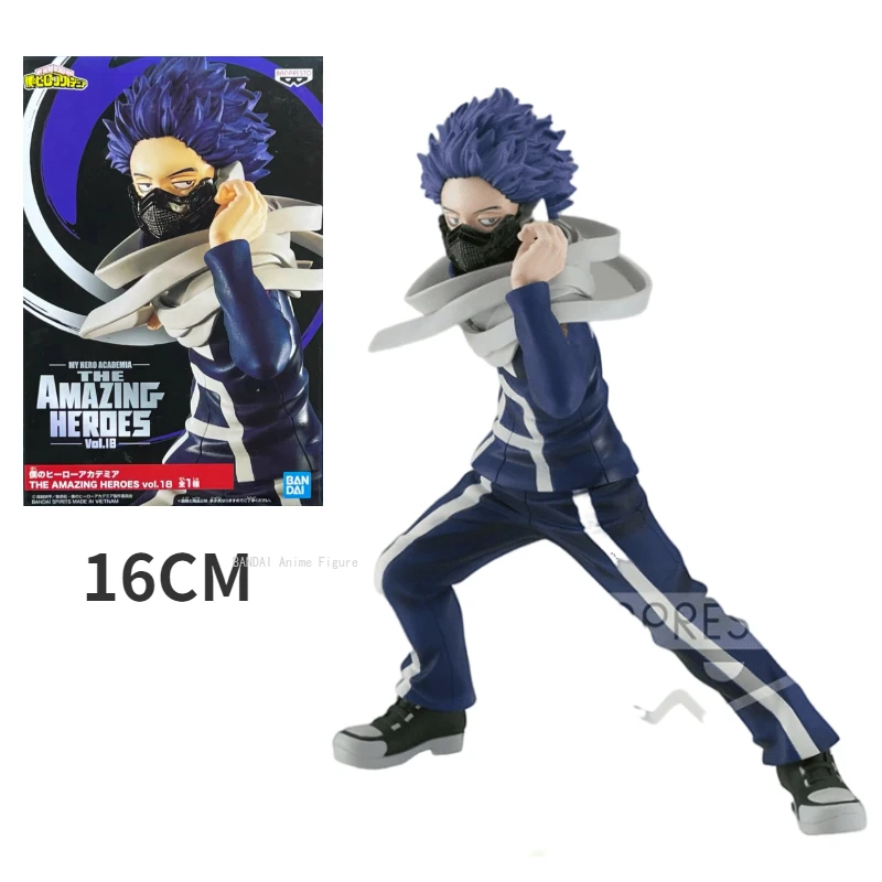 In Stock Original Genuine Bandai Banpresto My Hero Academia Amazing 16cm Shinso Hitoshi Vol.18 Anime Toy Collection Gift Model