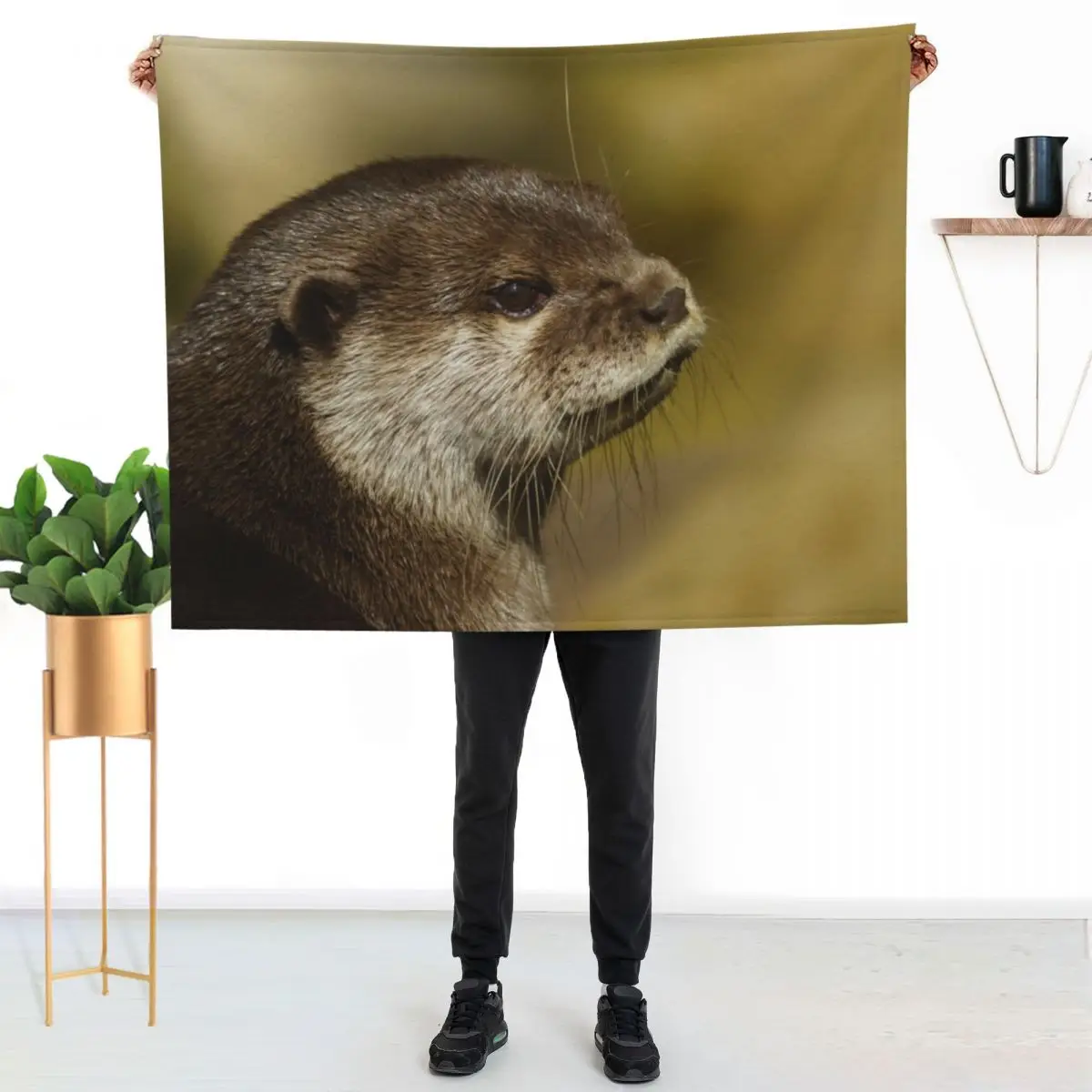 Otter Looking Over His Shoulder Throw Blanket Blankets For Baby For Sofa Thin For Decorative Sofa Plaid on the sofa Blankets
