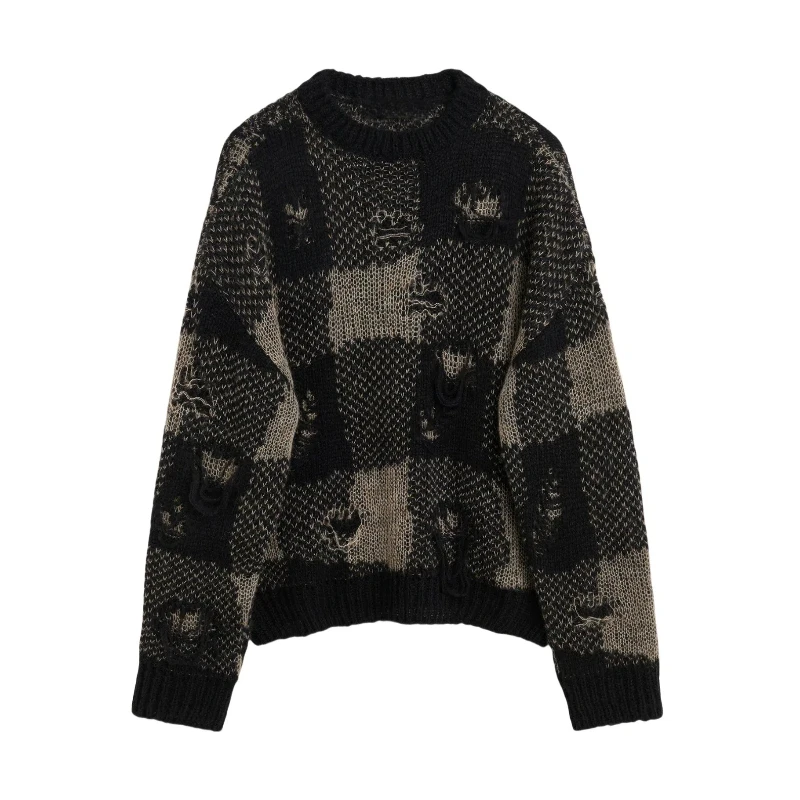 2024AW Our Legacy Black Ripped Sweaters Men Women Casual Comfortable Pullovers Y2K Clothes Male Fashion Sweater
