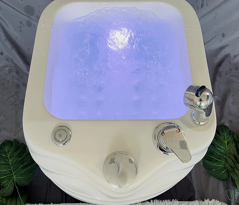 Nail salon shop foot spa pedicure bowl white pedicure bowl with jet acrylic foot spa