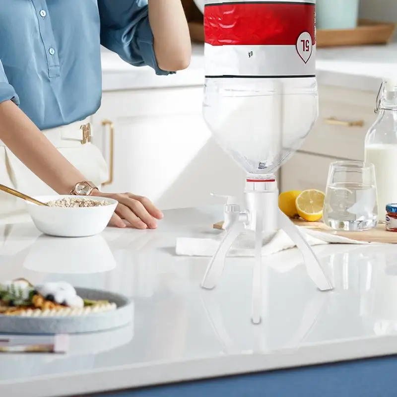 Water Container Stand Inverted Bottled Water Stand Triangle Bracket Bottle Water Support With Water Spout Water Jug Drink