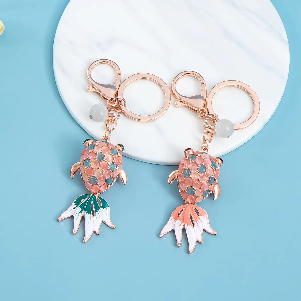 Small Goldfish-shaped Keychains, Car Key Decorations, Bag Pendants, Auspicious Gift Accessories
