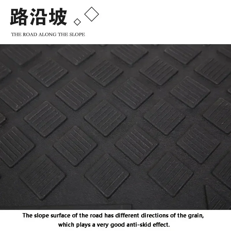 50*13*3cm Plastic PVC Road Slope Ramp Pad Portable Car Step Uphill Triangle Mat Curb Rubber