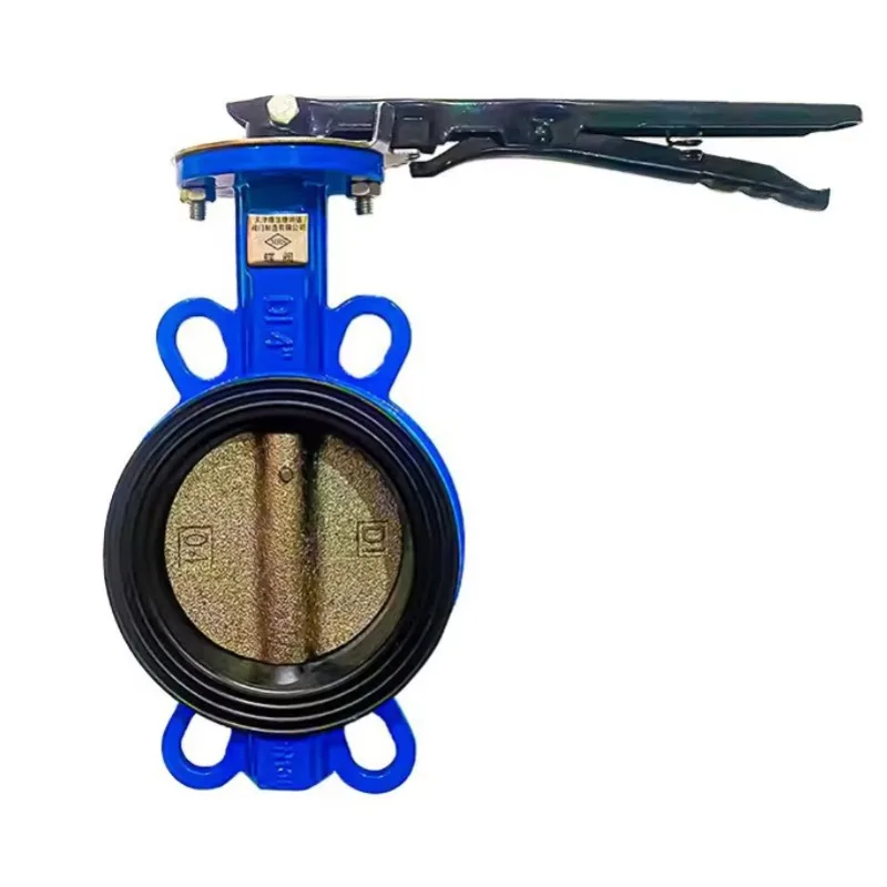 

D71X-16Q DN40 50 100 150 200 Handle Manual Wafer Type Soft Seal Butterfly Valve Ductile Iron OEM Customizable