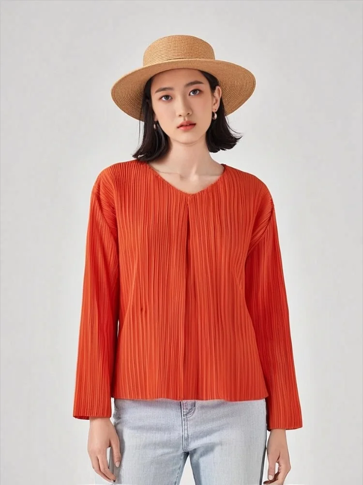 

Miyake Pleated New 2025 Cardigan Top for Autumn Thin Style, Paired with Sun Protection Jacket, Small Shawl, Short Pleated Jacket