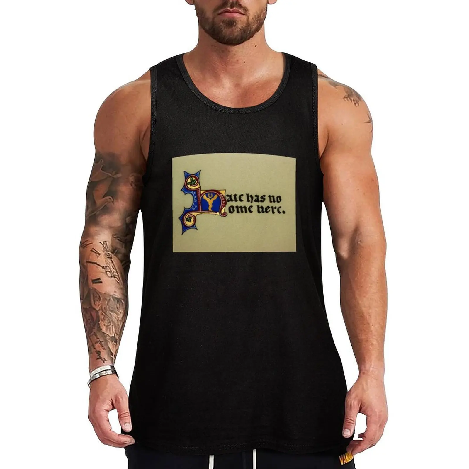 

Hate has no home here Tank Top Basic Cotton Blend Tank Top Casual Sleeveless Shirt