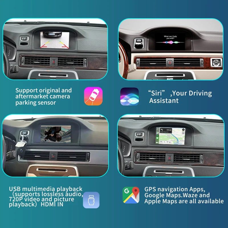 Wireless CarPlay for Volvo S80 2015  7\