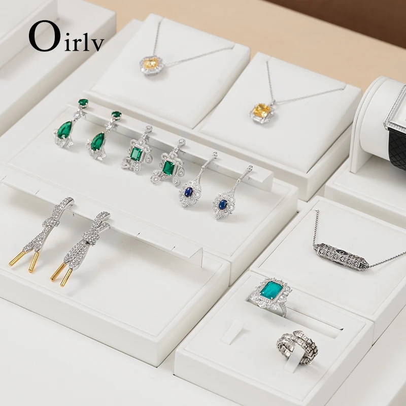 

Модный кожаный Органайзер для ювелирных изделий Oirlv, подвеска для ожерелья, новая подставка для ювелирных изделий, выставочные наборы