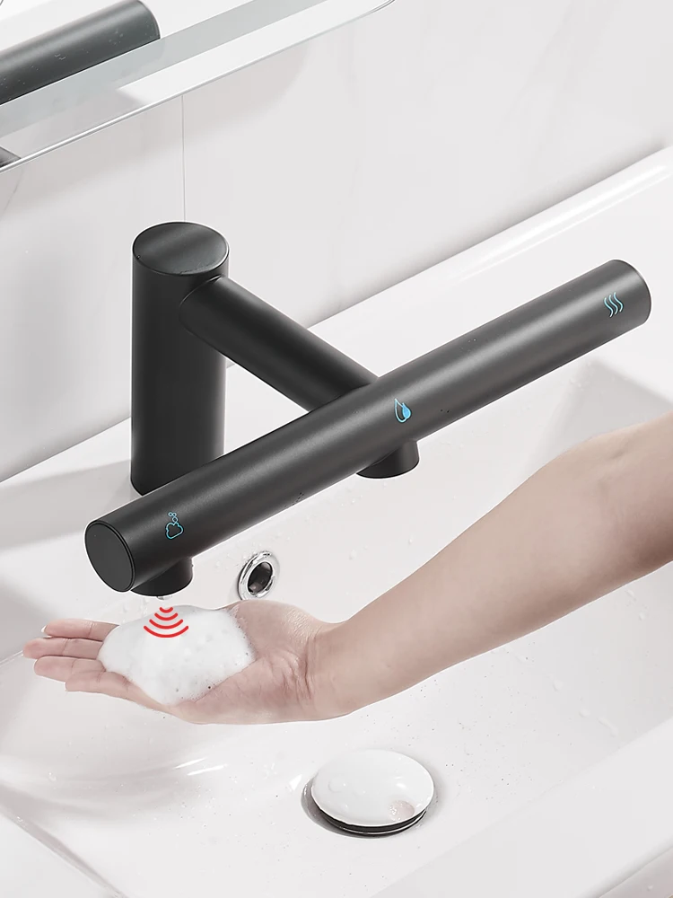 Fully automatic induction faucet, bathroom three in one hand dryer, hand washing and drying integrated machine, faucet