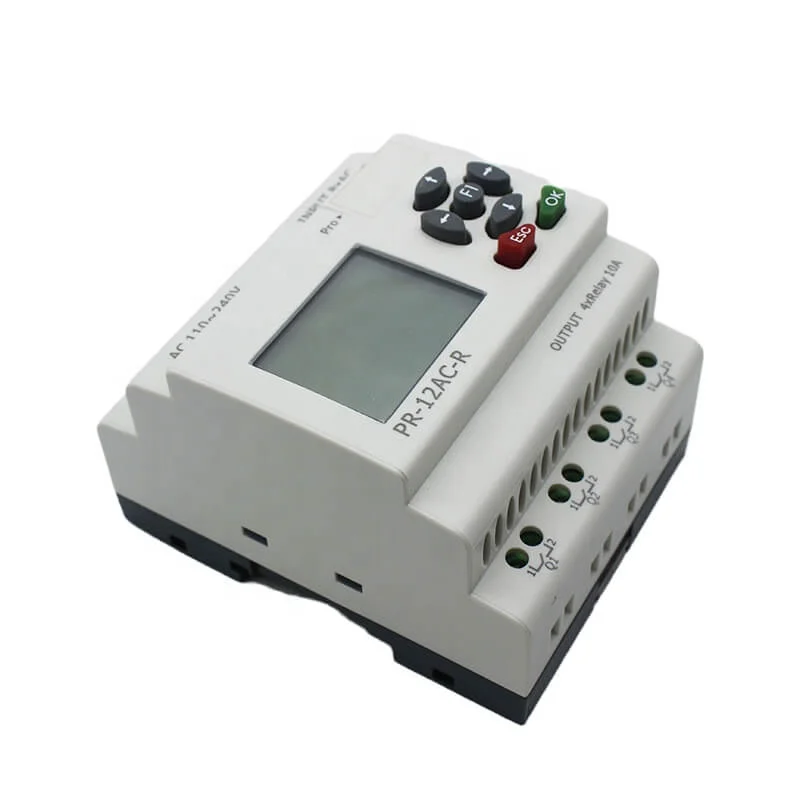 PR-12AC-R PLC 4 relay 14V 8DI AC110-240V manufacturer usb-ppi s7 200 controlador plc kablo splitter 1*32 vipa plc-10