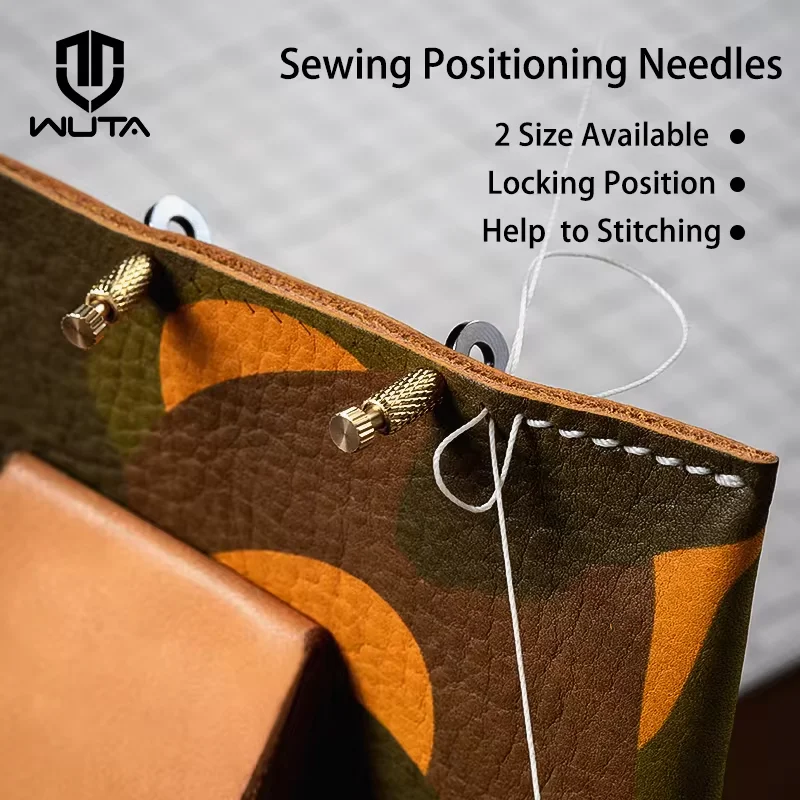 WUTA 2pcs Leather Suture Positioning Needle Hand Sewing Position Located Tools Stitching Fixed Tools  DIY Leather Craft Tools