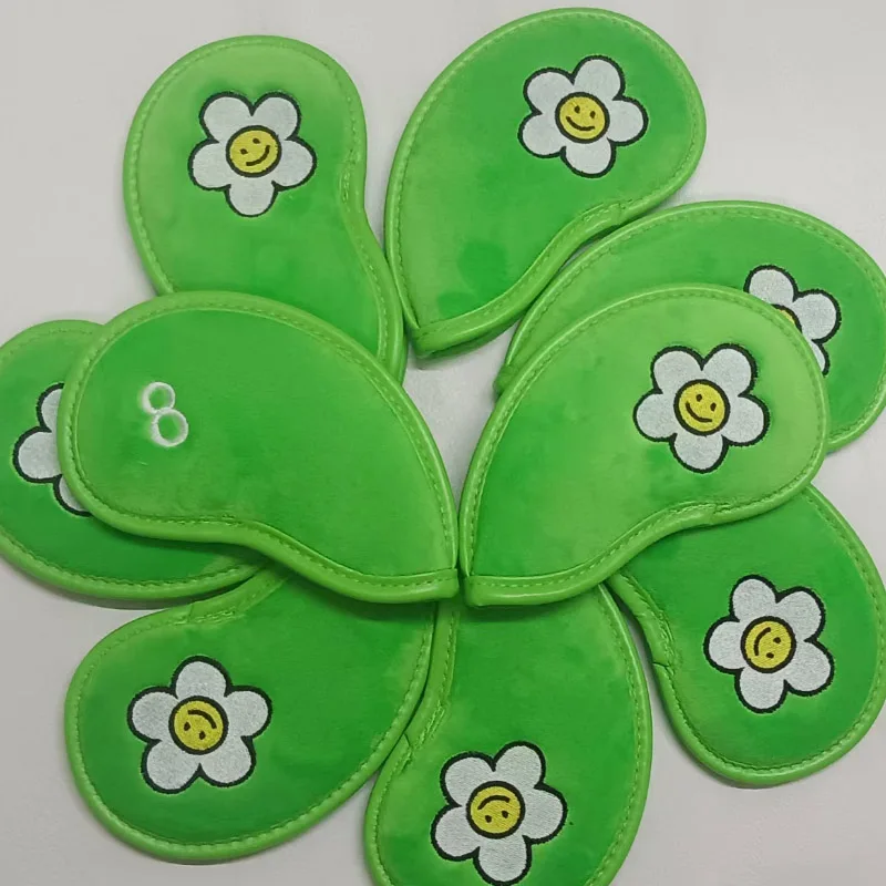 

New Style Golf Iron Head Cover Ladies Golf Iron Cap Cover Protector 4-9SPA 9pcs Set