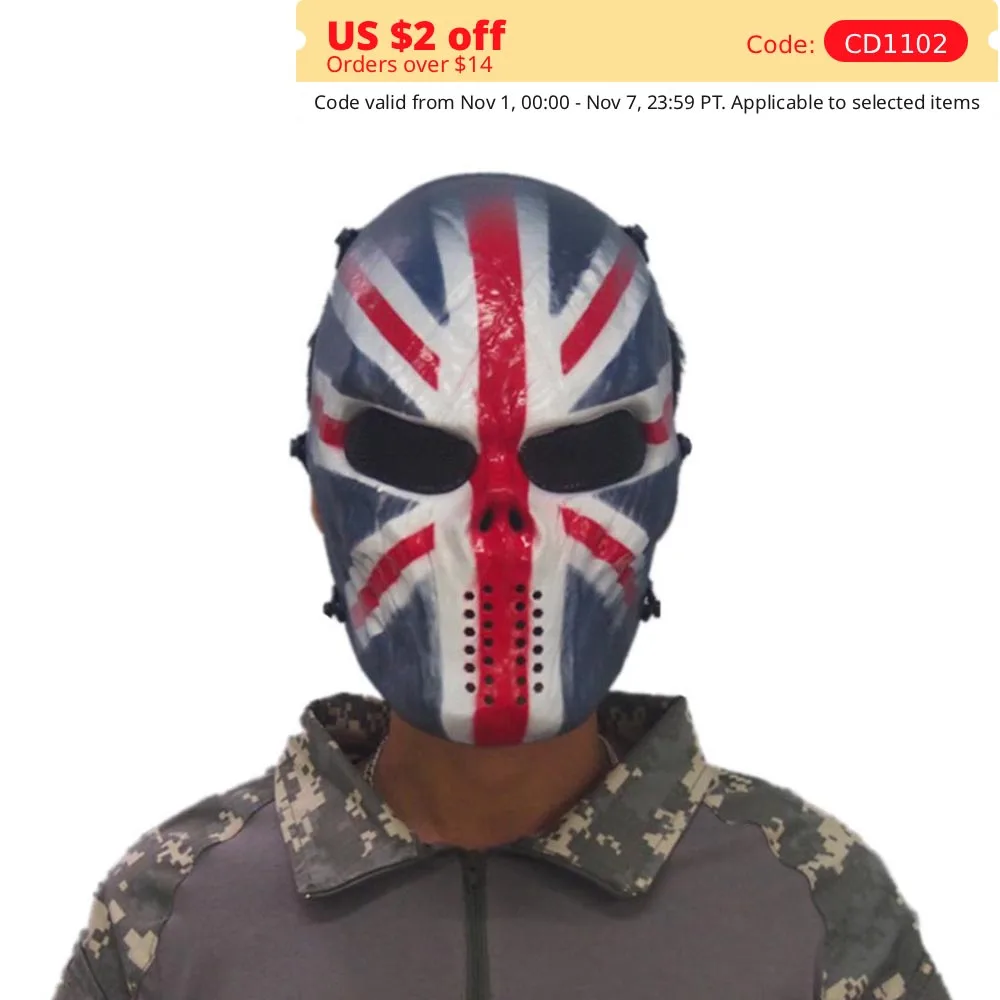 

Полнолицевая этническая маска Chief M06 Тактическая защитная маска CS Череп Щит для лица Полевое боевое оборудование Маска Маска для Хэллоуина