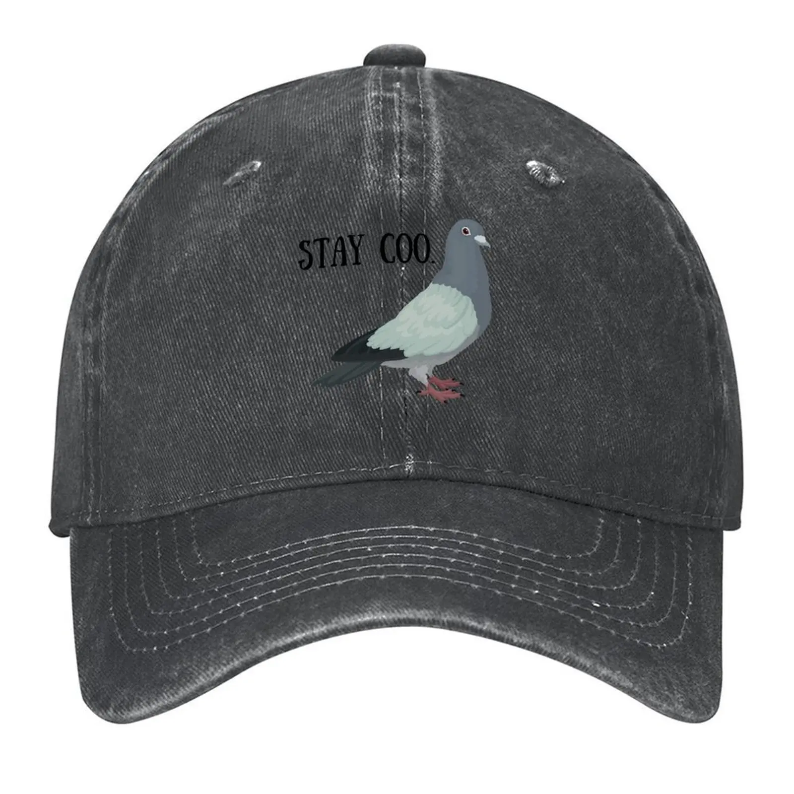 

Stay Coo Pigeon Design Baseball Cap Unique hats fishing hat sun hat sailor cap for men For Women Men's
