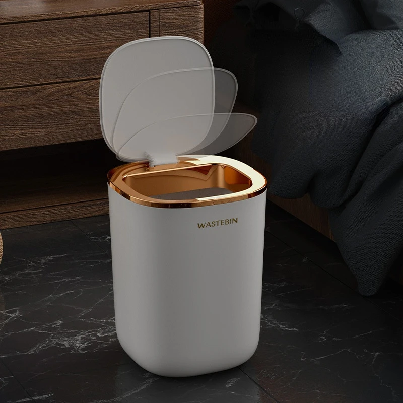 Smart Touchless Trash Can Kitchen Bathroom Garbage Disposal Device Office Wastebasket Waterproof And Odor-proof Automatic Bin