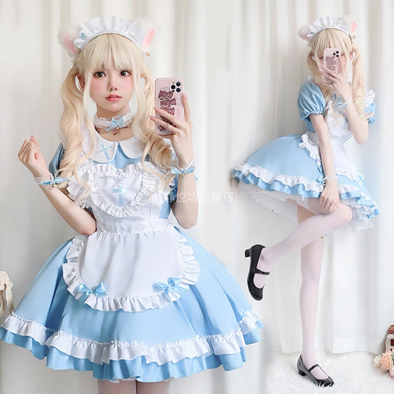 Meid Cosplay Lolita Uniform Kruis Gothic Laurie Halloween Volwassen Kleding Anime Kostuum Zacht Meisje Jurk Disfraz Anime Vestidos