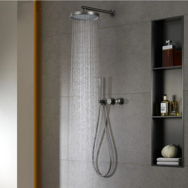 

Gunmetal 10 Inch Shower Set Faucet Shower Bathroom System Rainfall Shower Furniture Set Shower Mixer 10inch Shower Head