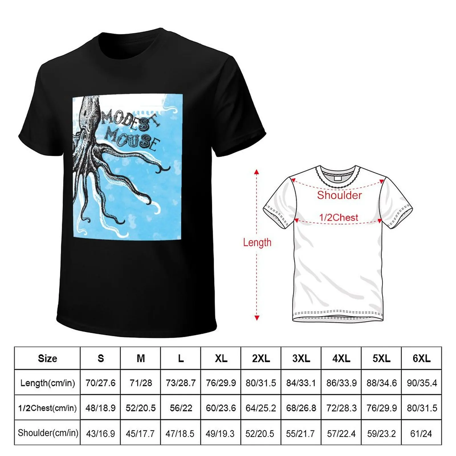 Modest Mouse Octopus T-Shirt Athletic Quick Dry T-Shirt for Men