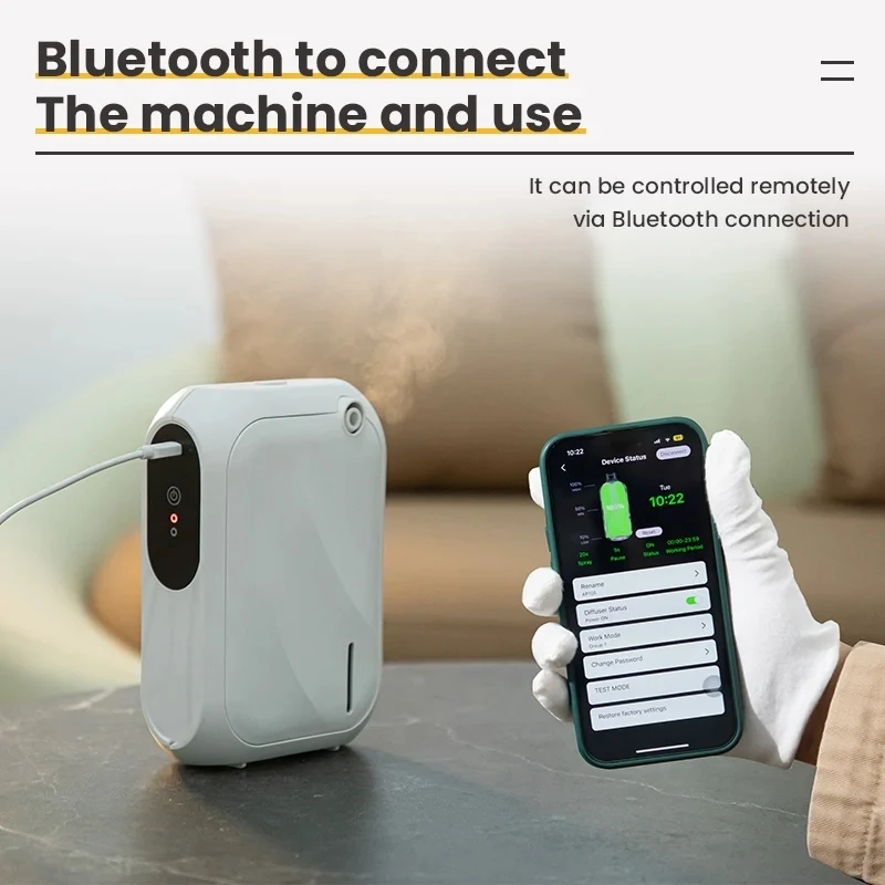 Namste Home Electric aroma diffuser Room fragrance 500m³ Bluetooth Wall hanging Perfume Air freshener 140ML Capacity Flavoring